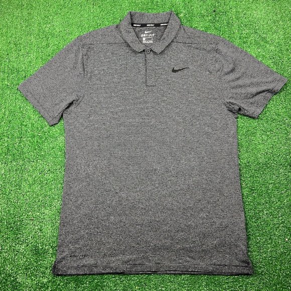Nike Other - Nike Dri Fit Control Stripe Golf Polo Size Small 100% Authentic 890097-010 Grey